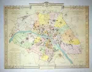 Kort over Paris i 1789, 1887