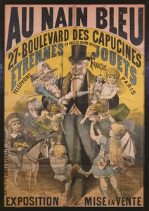 Plakat reklame Au Nain Bleu, ca. 1890