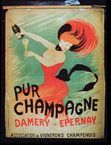 Plakat, der reklamerer for Pur Champagne, fra Damery, Epernay