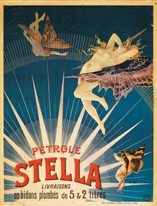 Plakat, der reklamerer for Stella benzin, 1897