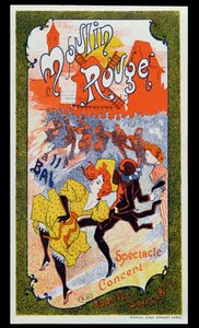 Plakat, der reklamerer for Moulin Rouge, ca. 1890-1900