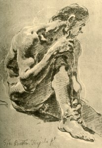 Nøgen siddende, 1715-1716, 1928