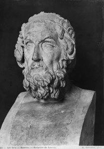 Buste af Homer, hellenistisk periode (330-20 f.Kr.) (marmor)
