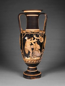 Paestan rød-figur hals amfora, ca. 340 f.Kr. (terracotta)