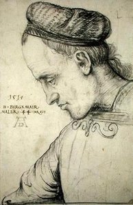 Selvportræt, ca. 1517 (kul på papir)