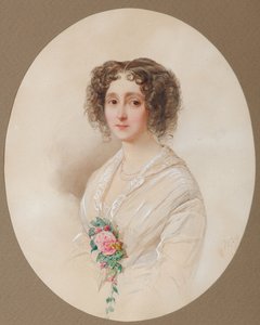 Portræt af Alexandra Mikhaylovna Chelishcheva 1816-1913, 1851
