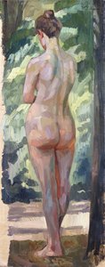 Stående nøgen; Stående nøgen tilbage, 1898