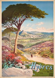 Plakat reklame Hyeres, Frankrig, 1900