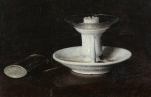 Hvid lysestage, 1870