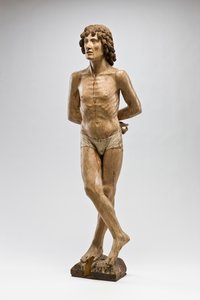 St. Sebastian, ca. 1500 (polykromt træ)