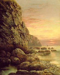 Havlandskab med Cliff ved solnedgang, 1889