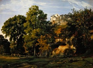 Landskab, udsigt over Marino, 1826