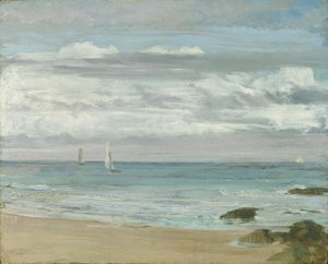 Blå og sølv: Trouville, c.1865