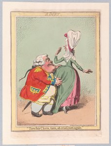 En duet, pub. 1792 (håndkoloreret gravering)
