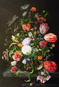 Stilleben af blomster