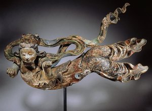 Apsaras, 17.-18. århundrede (polykromt træ)