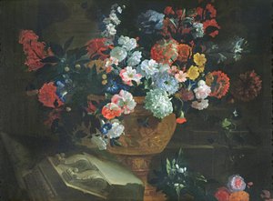 Stilleben af blomster