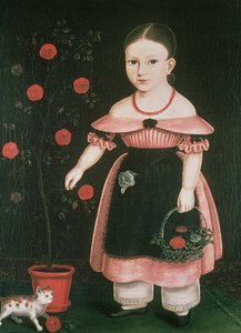 Lille pige i lavendel, ca. 1840