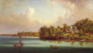 Sommerdag ved søen, ca.1880