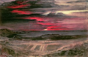 Solnedgang over en Rocky Bay