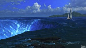 JJM genskaber Bierstadt-A: Niagara Falls (med sejlskib)