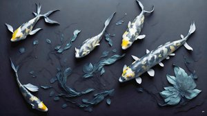 mustemaalaus: Koi-Karpfish_yellow_01