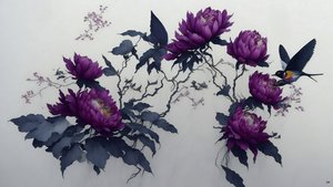 mustemaalaus: PIONI syvä violetti_02