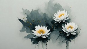 blækmaleri: water-lillies_02