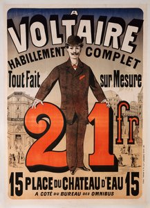 Plakatreklame "A Voltaire", ca. 1877