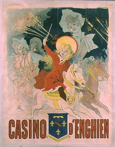 Plakat, der reklamerer for Casino dEnghien, 1898