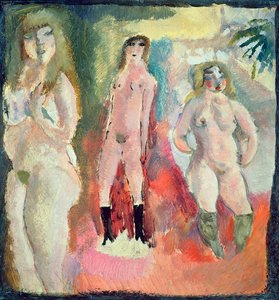 Tre nøgne kvinder, 1909 (olie på karton)