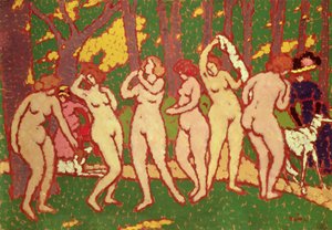 Nøgenbilleder i en park, 1910