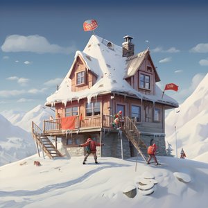 Et hus med en skihat 4