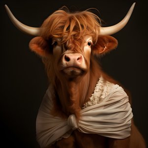 Highland Cow som Marilyn Monroe 2