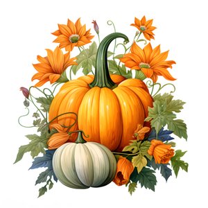 Græskar, hvorfra der vokser blomster 2
