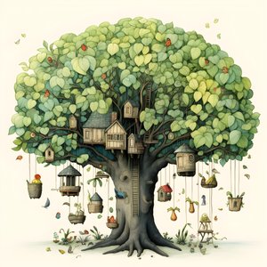 børns illustration træer 3