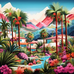 detaljeret illustration af Palm Springs 3