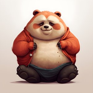 rød panda overvægtigt menneskebarn 2