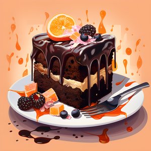 chokolade karamel rabarberkage 1