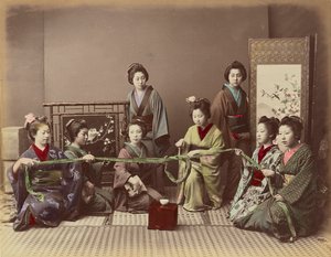 (Konkonchiki) Japansk pigespil, ca.1880