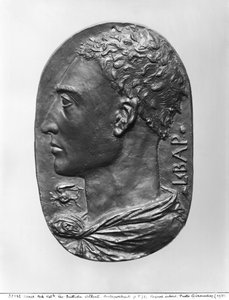 Medaljon selvportræt (bronze)