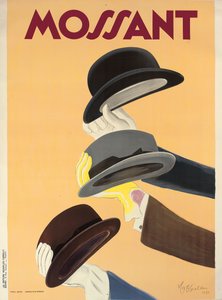 Reklameplakat for Mossant-hatte, 1938