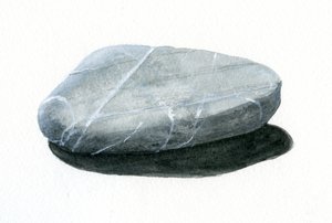 Sten (akryl på papir)