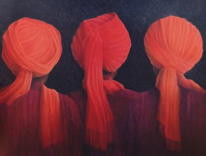 Turban Triptych, 2005 (akryl)