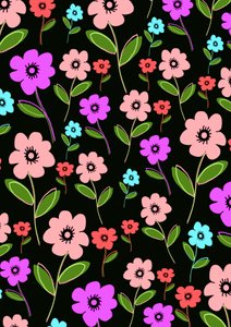 Retro blomster (digital)