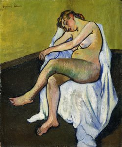 siddende nøgen; Nu assis, 1916