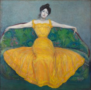 Dame i gult, 1899.