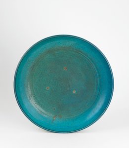 Fad (stentøj med turkis glasur)