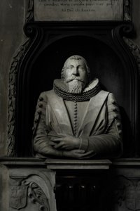 Mindesmærke for Hugo Barker, 1632 (marmor)