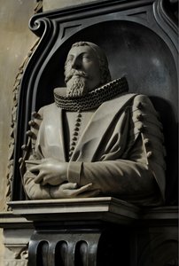 Mindesmærke for Hugo Barker, 1632 (marmor)